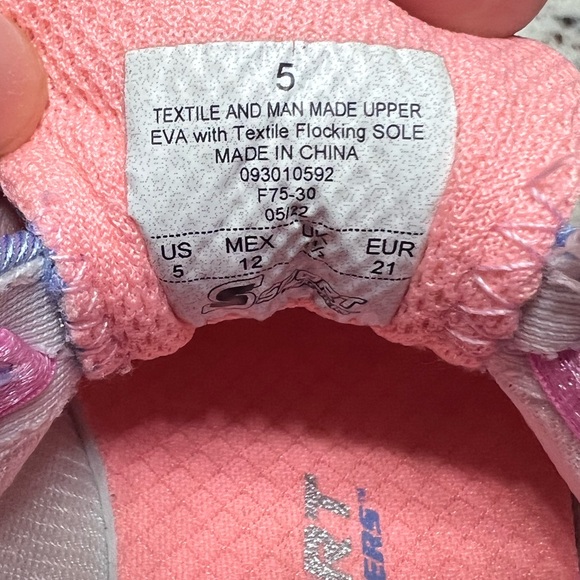 Skechers Sport Girls Blue Pink Clowdia Sneakers - Picture 8 of 8